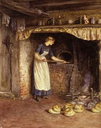 Brödbakning, omkring 1882